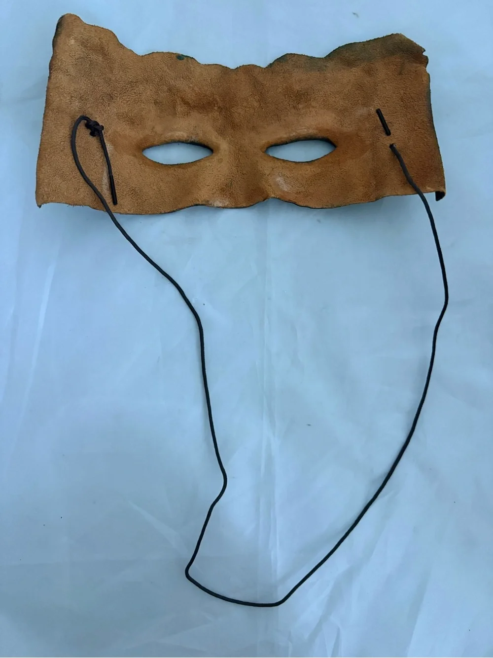 Leather Eye Mask in Dark Green - Women Accessories